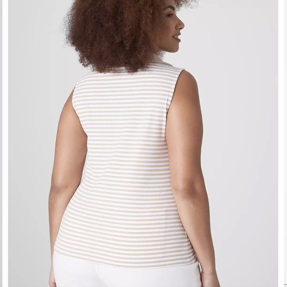 PLUS SIZE Fitted Sleeveless V neck Lane Bryant 34/36W - Picture 2 of 4